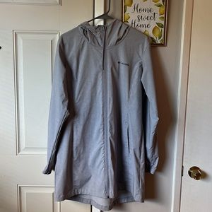 Dusty/Pastel Lavender Columbia Long Water Resistant Wind Breaker EUC